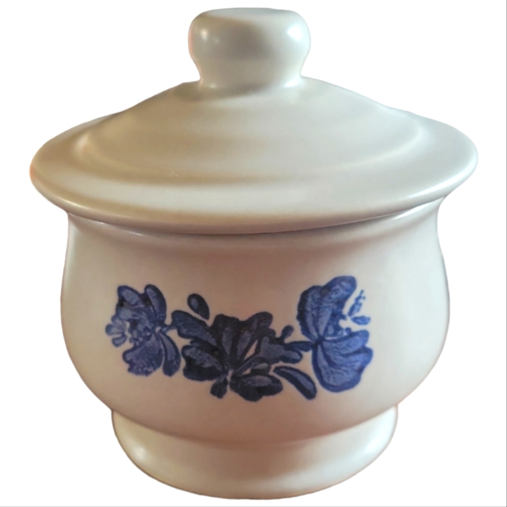 Vtg Sugar Bowl Lidded Covered Stoneware Yorktowne by Pfaltzgraff